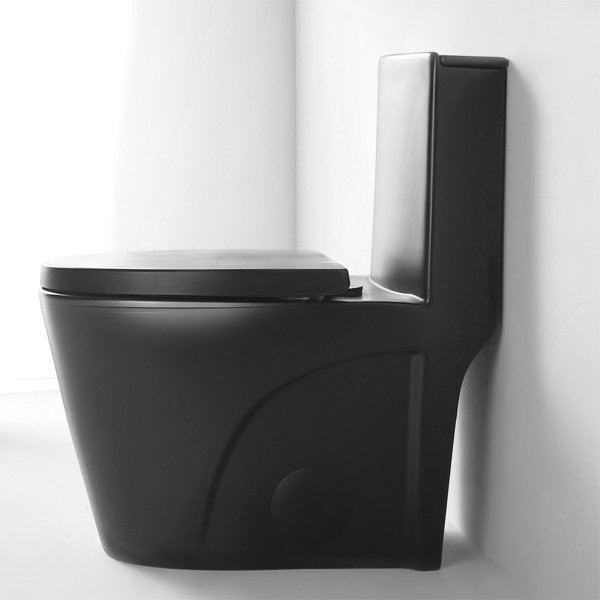 Maxbrass 1.6 GPF Elongated Floor Mounted OnePiece Toilet (Seat
